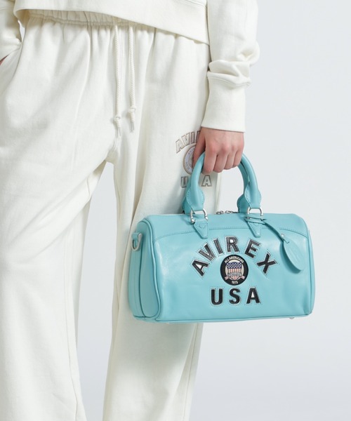 【未使用品】AVIREX ミニダッフル　チョコ　牛革 ミニバッグ　ミニボストン AVIREX（アヴィレックス） ボストンバッグ 「直営店限定」MINI DUFFLE
