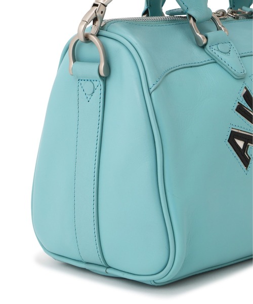 AVIREX（アヴィレックス）の「VARSITY LEATHER MINI DUFFLE BAG / バーシティレザー ミニ ダッフル バッグ（ボストンバッグ・レディース・ターコイズブルー・F）」の6枚目の写真