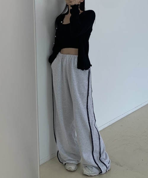 FREE STYLISTS（フリー スタイリスト）の「YUGA_YGMC Side stitch easy sweatpants（スウェットパンツ・レディース・ライトグレー/ブラウン・FREE）」の20枚目の写真