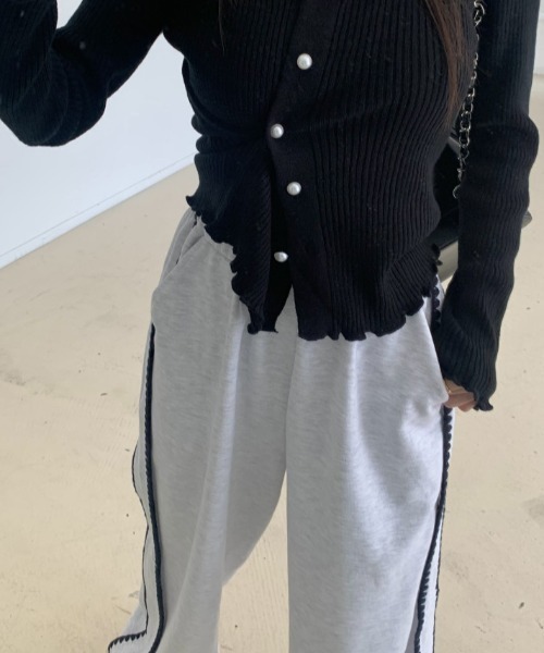 FREE STYLISTS（フリー スタイリスト）の「YUGA_YGMC Side stitch easy sweatpants（スウェットパンツ・レディース・ライトグレー/ブラウン・FREE）」の19枚目の写真