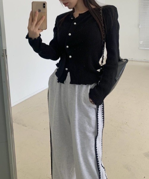 FREE STYLISTS（フリー スタイリスト）の「YUGA_YGMC Side stitch easy sweatpants（スウェットパンツ・レディース・ライトグレー/ブラウン・FREE）」の18枚目の写真