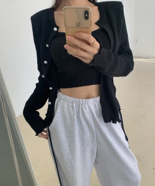 FREE STYLISTS（フリー スタイリスト）の「YUGA_YGMC Side stitch easy sweatpants（スウェットパンツ・レディース・ライトグレー/ブラウン・FREE）」の16枚目の写真