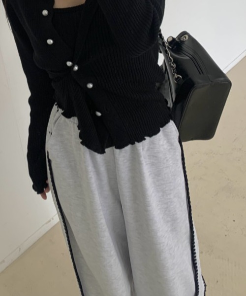 FREE STYLISTS（フリー スタイリスト）の「YUGA_YGMC Side stitch easy sweatpants（スウェットパンツ・レディース・ライトグレー/ブラウン・FREE）」の15枚目の写真