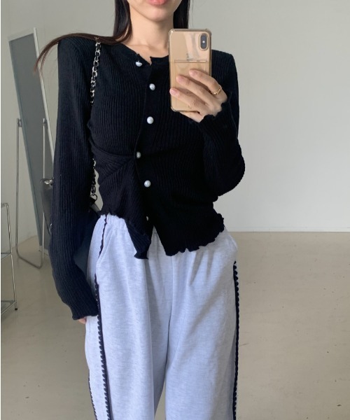 FREE STYLISTS（フリー スタイリスト）の「YUGA_YGMC Side stitch easy sweatpants（スウェットパンツ・レディース・ライトグレー/ブラウン・FREE）」の14枚目の写真