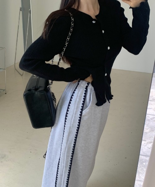 FREE STYLISTS（フリー スタイリスト）の「YUGA_YGMC Side stitch easy sweatpants（スウェットパンツ・レディース・ライトグレー/ブラウン・FREE）」の13枚目の写真