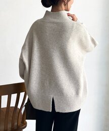 Chez toi | BACKスリットハイネックニットプルオーバー(ニット/セーター)