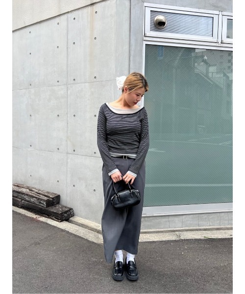 miette(ミエット)の「ローライズIラインスカート(スカート・レディース・チャコール/ブラック/グレイッシュベージュ・S/M/L)」の11枚目の写真