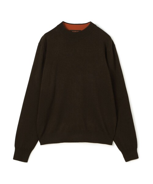 caban（キャバン）の「コットンカシミヤ プレーンモックネックプルオーバー（ニット/セーター・メンズ・カーキ/ダークブラウン/グレー/ブラック/アイボリー・M/L/S）」の5枚目の写真