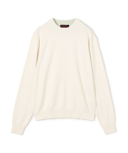 caban（キャバン）の「コットンカシミヤ プレーンモックネックプルオーバー（ニット/セーター・メンズ・カーキ/ダークブラウン/グレー/ブラック/アイボリー・M/L/S）」の2枚目の写真