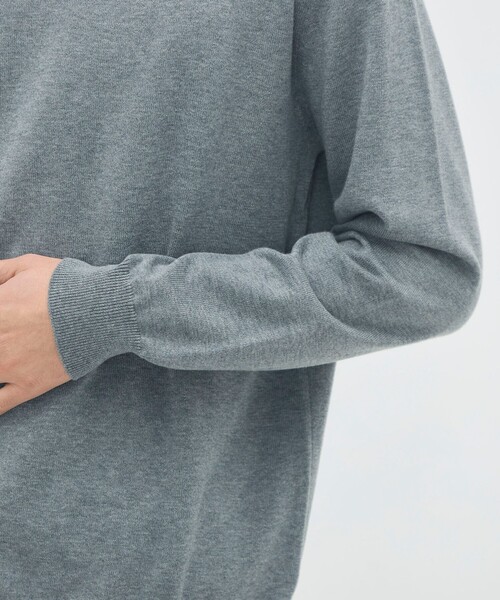 caban（キャバン）の「コットンカシミヤ プレーンモックネックプルオーバー（ニット/セーター・メンズ・カーキ/ダークブラウン/グレー/ブラック/アイボリー・M/L/S）」の11枚目の写真