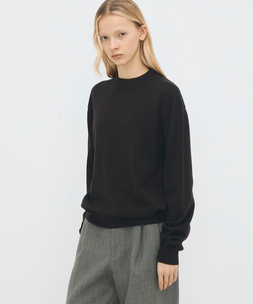 caban（キャバン）の「コットンカシミヤ プレーンモックネックプルオーバー（ニット/セーター・メンズ・カーキ/ダークブラウン/グレー/ブラック/アイボリー・M/L/S）」の18枚目の写真