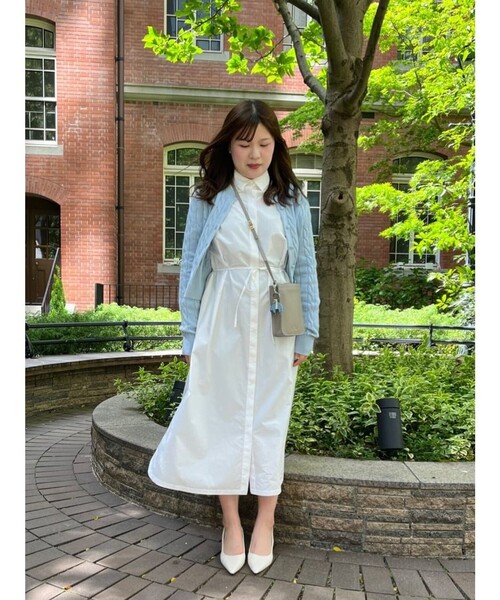 BROOKS BROTHERS（ブルックスブラザーズ）の「コットンタイプライター　ロングシャツワンピース（シャツワンピース・レディース・ホワイト・8/6/4/2/0）」の7枚目の写真