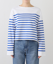 美品✨定価１.９万❤️　ライトグレー　イエナ　RIBボートネックプルオーバー 美品✨定価1.9万❤️ ライトグレー イエナ RIBボートネック