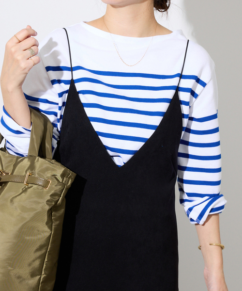 ORCIVAL(オーシバル)の「ORCIVAL/オーシバル RACHEL クロップドプルオーバー #6202(Tシャツ/カットソー・レディース・ブラック/ブルー・FREE)」の2枚目の写真