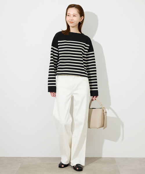 ORCIVAL(オーシバル)の「ORCIVAL/オーシバル RACHEL クロップドプルオーバー #6202(Tシャツ/カットソー・レディース・ブラック/ブルー・FREE)」の3枚目の写真