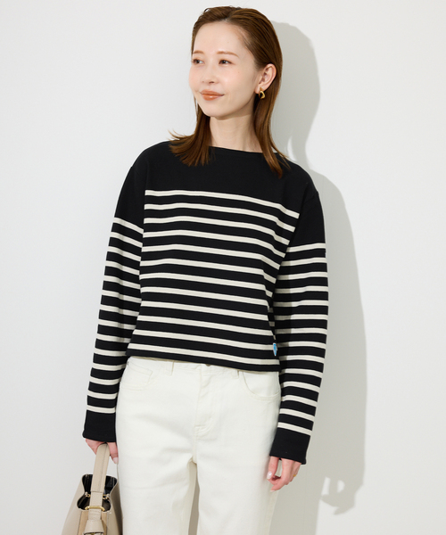 ORCIVAL(オーシバル)の「ORCIVAL/オーシバル RACHEL クロップドプルオーバー #6202(Tシャツ/カットソー・レディース・ブラック/ブルー・FREE)」の7枚目の写真