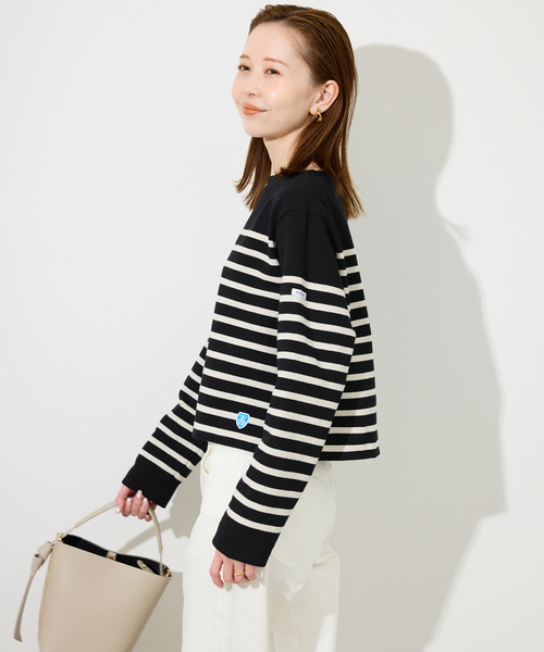 ORCIVAL(オーシバル)の「ORCIVAL/オーシバル RACHEL クロップドプルオーバー #6202(Tシャツ/カットソー・レディース・ブラック/ブルー・FREE)」の10枚目の写真