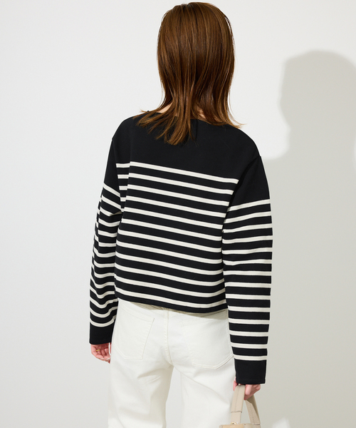 ORCIVAL(オーシバル)の「ORCIVAL/オーシバル RACHEL クロップドプルオーバー #6202(Tシャツ/カットソー・レディース・ブラック/ブルー・FREE)」の11枚目の写真