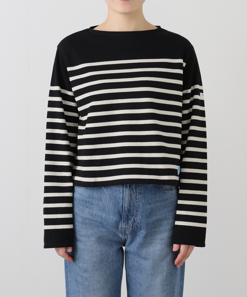 ORCIVAL(オーシバル)の「ORCIVAL/オーシバル RACHEL クロップドプルオーバー #6202(Tシャツ/カットソー・レディース・ブラック/ブルー・FREE)」の18枚目の写真