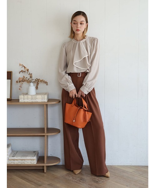 Edit Sheen(エディットシーン)の「タッセル付きハンディトート(ハンドバッグ・レディース・ダークブラウン/ベージュ/ブラック/オレンジ・FREE)」の6枚目の写真