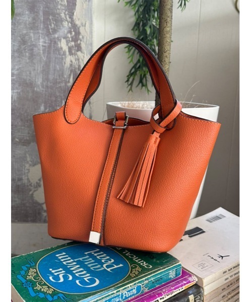 Edit Sheen(エディットシーン)の「タッセル付きハンディトート(ハンドバッグ・レディース・ダークブラウン/ベージュ/ブラック/オレンジ・FREE)」の17枚目の写真