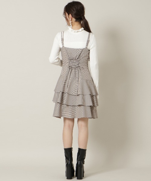 WILLSELECTION（ウィルセレクション）の「ダブルストラップアシンメトリーワンピース（ワンピース・レディース・ブラック系その他/ブラウン系その他/チャコールグレー・FREE）」の8枚目の写真