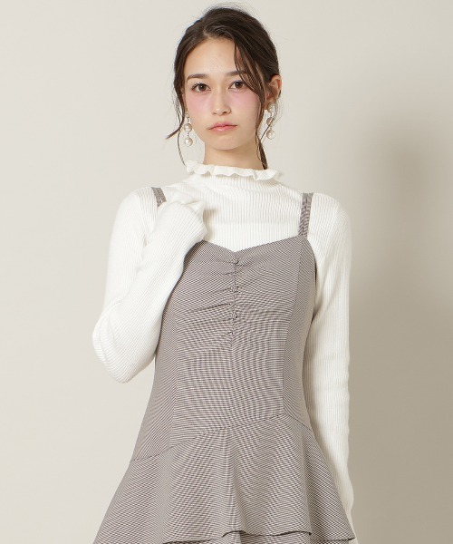 WILLSELECTION（ウィルセレクション）の「ダブルストラップアシンメトリーワンピース（ワンピース・レディース・ブラック系その他/ブラウン系その他/チャコールグレー・FREE）」の7枚目の写真