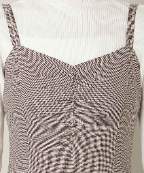 WILLSELECTION（ウィルセレクション）の「ダブルストラップアシンメトリーワンピース（ワンピース・レディース・ブラック系その他/ブラウン系その他/チャコールグレー・FREE）」の5枚目の写真