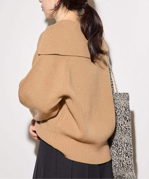 journal standard L'essage（ジャーナルスタンダードレサージュ）の「バルーンセーラーカラーニット（ニット/セーター・レディース・ブルー系その他/キャメル/ブラック系その他・FREE）」の3枚目の写真