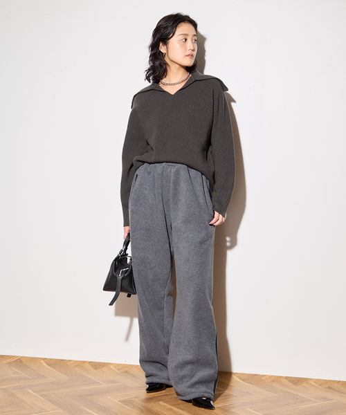 journal standard L'essage（ジャーナルスタンダードレサージュ）の「バルーンセーラーカラーニット（ニット/セーター・レディース・ブルー系その他/キャメル/ブラック系その他・FREE）」の13枚目の写真