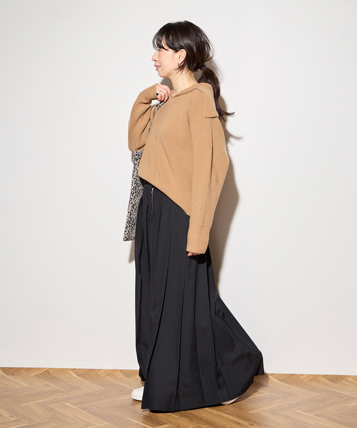 journal standard L'essage（ジャーナルスタンダードレサージュ）の「バルーンセーラーカラーニット（ニット/セーター・レディース・ブルー系その他/キャメル/ブラック系その他・FREE）」の20枚目の写真