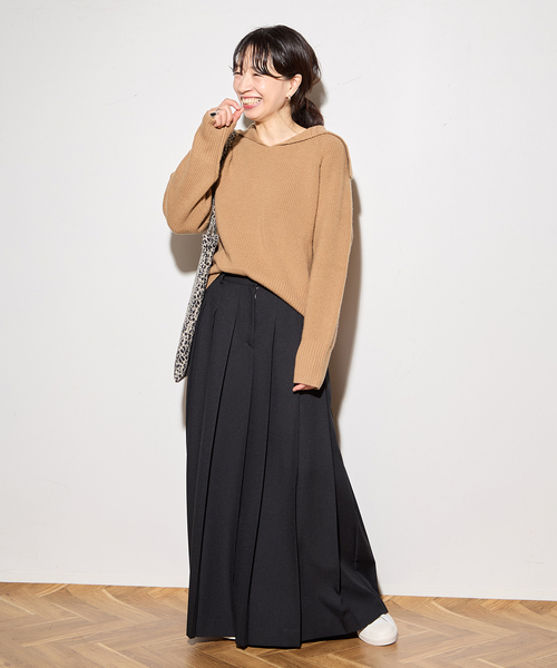 journal standard L'essage（ジャーナルスタンダードレサージュ）の「バルーンセーラーカラーニット（ニット/セーター・レディース・ブルー系その他/キャメル/ブラック系その他・FREE）」の22枚目の写真