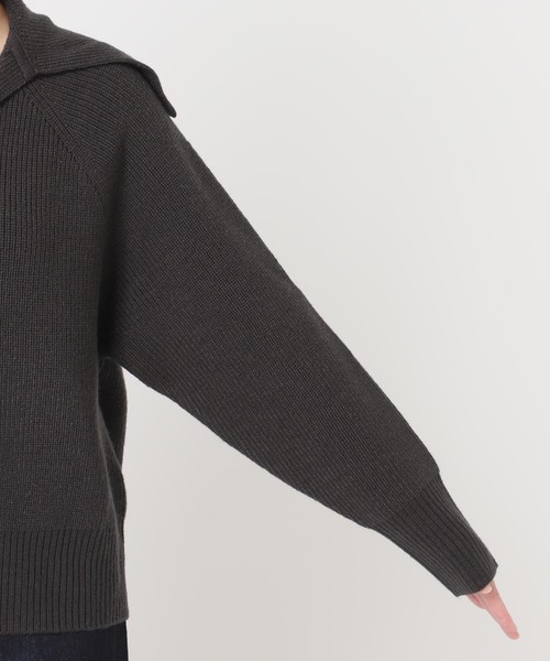 journal standard L'essage（ジャーナルスタンダードレサージュ）の「バルーンセーラーカラーニット（ニット/セーター・レディース・ブルー系その他/キャメル/ブラック系その他・FREE）」の10枚目の写真