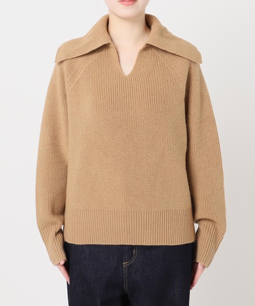 journal standard L'essage（ジャーナルスタンダードレサージュ）の「バルーンセーラーカラーニット（ニット/セーター・レディース・ブルー系その他/キャメル/ブラック系その他・FREE）」の7枚目の写真