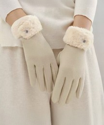 Miniministore(ミニミニストア)のタッチパネル対応ファー付き手袋スエード調(手袋)