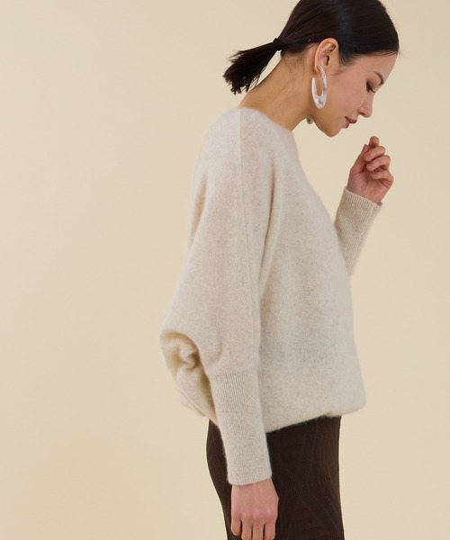 marmors(マルモア)の「【marmors】yak boat neck loose knit pullover(ニット/セーター・レディース・ライトブルー/オフホワイト/イエロー・36)」の6枚目の写真