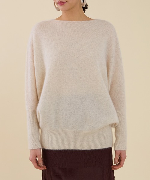 marmors(マルモア)の「【marmors】yak boat neck loose knit pullover(ニット/セーター・レディース・ライトブルー/オフホワイト/イエロー・36)」の8枚目の写真