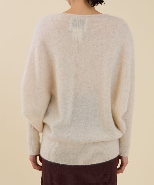 marmors(マルモア)の「【marmors】yak boat neck loose knit pullover(ニット/セーター・レディース・ライトブルー/オフホワイト/イエロー・36)」の10枚目の写真