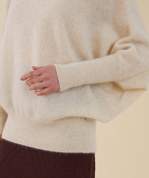 marmors(マルモア)の「【marmors】yak boat neck loose knit pullover(ニット/セーター・レディース・ライトブルー/オフホワイト/イエロー・36)」の13枚目の写真