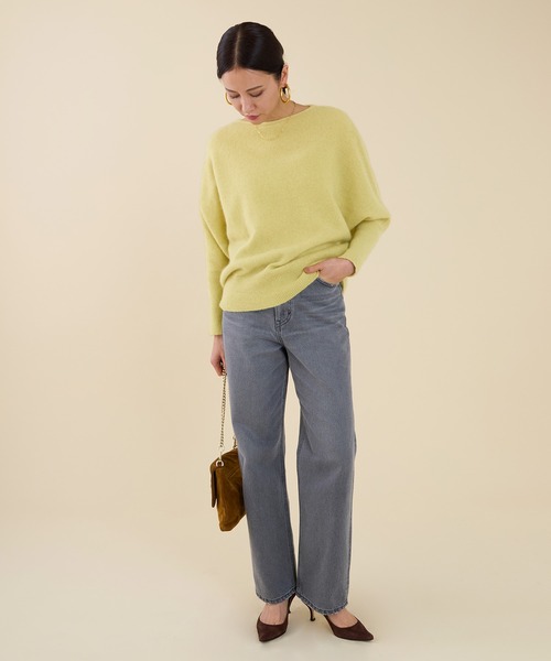 marmors(マルモア)の「【marmors】yak boat neck loose knit pullover(ニット/セーター・レディース・ライトブルー/オフホワイト/イエロー・36)」の21枚目の写真