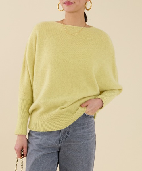 marmors(マルモア)の「【marmors】yak boat neck loose knit pullover(ニット/セーター・レディース・ライトブルー/オフホワイト/イエロー・36)」の22枚目の写真