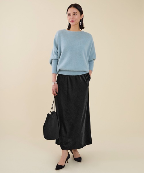 marmors(マルモア)の「【marmors】yak boat neck loose knit pullover(ニット/セーター・レディース・ライトブルー/オフホワイト/イエロー・36)」の16枚目の写真