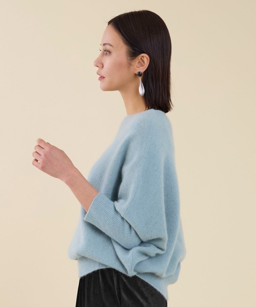 marmors(マルモア)の「【marmors】yak boat neck loose knit pullover(ニット/セーター・レディース・ライトブルー/オフホワイト/イエロー・36)」の18枚目の写真