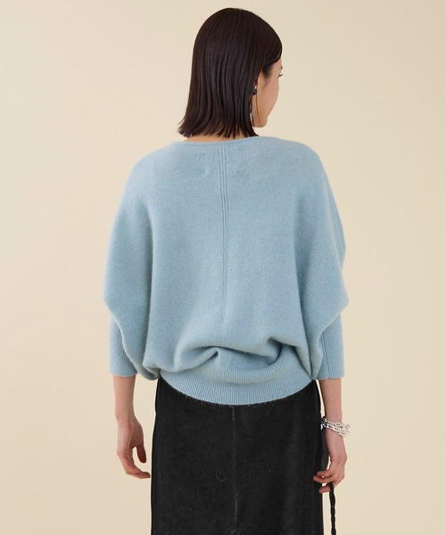 marmors(マルモア)の「【marmors】yak boat neck loose knit pullover(ニット/セーター・レディース・ライトブルー/オフホワイト/イエロー・36)」の19枚目の写真