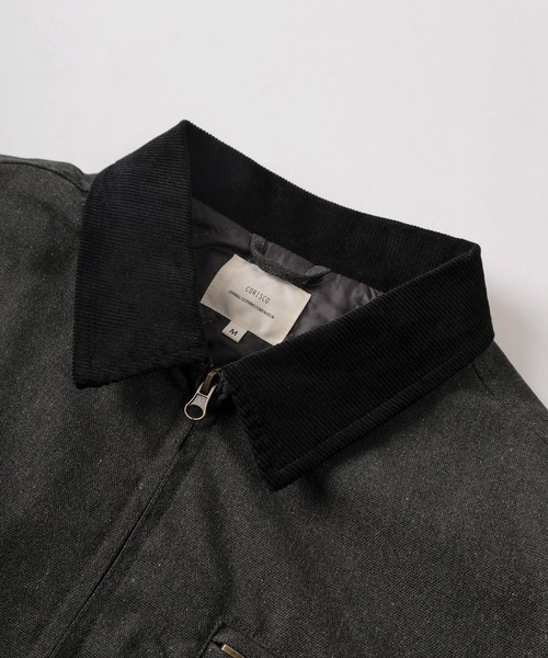 make a ray!（メイク ア レイ！）の「【81】襟コーデュロイ ヴィンテージライク 中綿入り ダックブルゾン（ブルゾン・メンズ・キャメル/ブラック/カーキ・M/L/XL）」の5枚目の写真