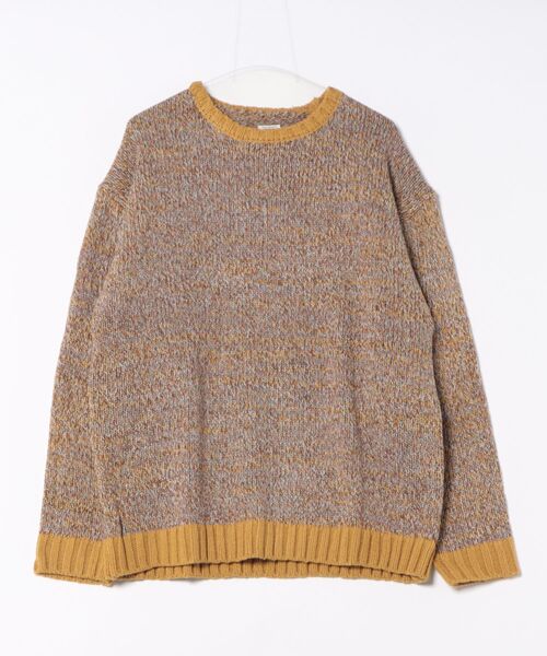 Revo. ルーズフィット ミックスヤーン クルーネック ニット プル