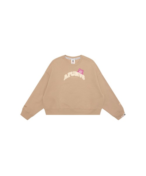 AAPE BY A BATHING APE（エーエイプバイアベイシングエイプ）の「AAPE BASIC CREW NECK SWEAT（スウェット・レディース・ライトブルー/ライトベージュ・X-SMALL/XX-SMALL）」の2枚目の写真
