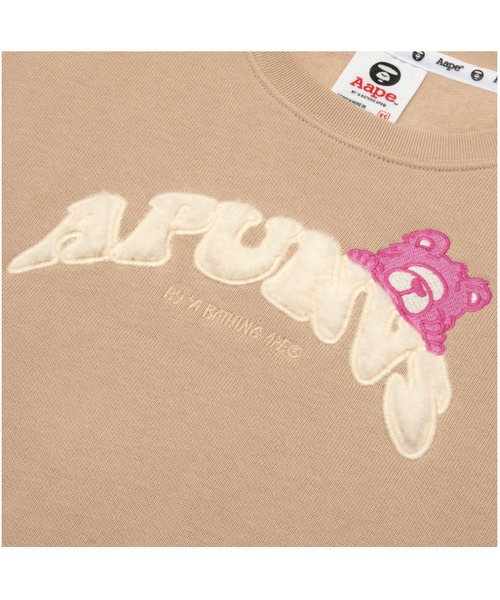 AAPE BY A BATHING APE（エーエイプバイアベイシングエイプ）の「AAPE BASIC CREW NECK SWEAT（スウェット・レディース・ライトブルー/ライトベージュ・X-SMALL/XX-SMALL）」の4枚目の写真