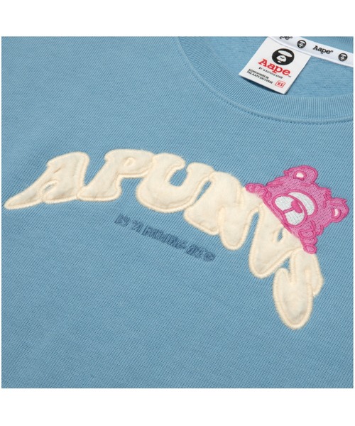 AAPE BY A BATHING APE（エーエイプバイアベイシングエイプ）の「AAPE BASIC CREW NECK SWEAT（スウェット・レディース・ライトブルー/ライトベージュ・X-SMALL/XX-SMALL）」の7枚目の写真