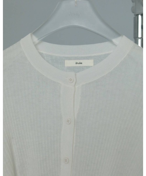 anuke（アンヌーク）の「anuke Wool Cachecoeur Cardigan（カーディガン/ボレロ・レディース・ダークグレー/オフホワイト・FREE）」の7枚目の写真